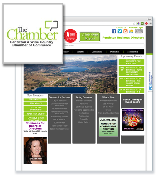 Member of Penticton & Wine Country Chamber of Commerce