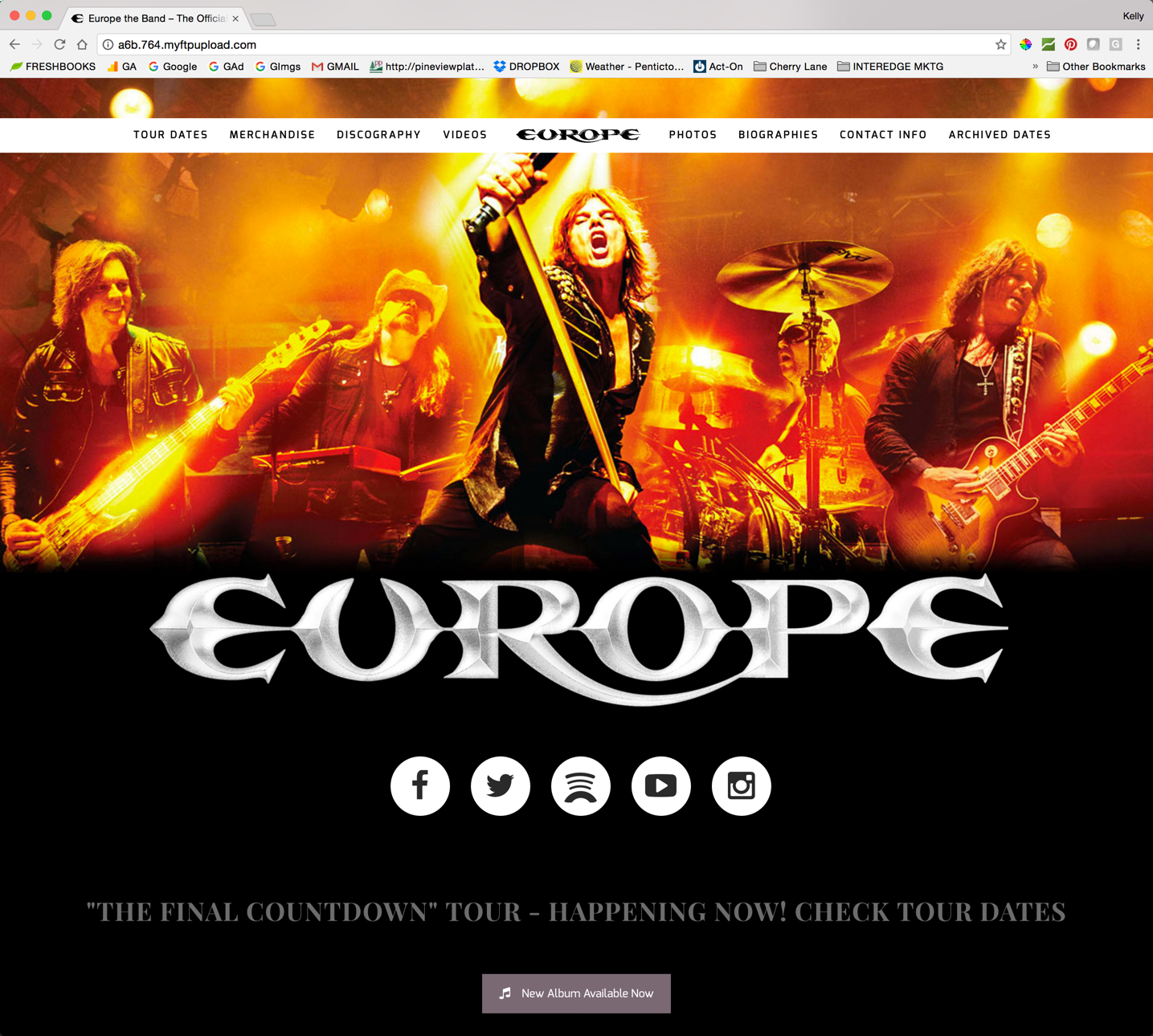 Europe the Band – Website – Lerbekmo Design, Web & Marketing Services